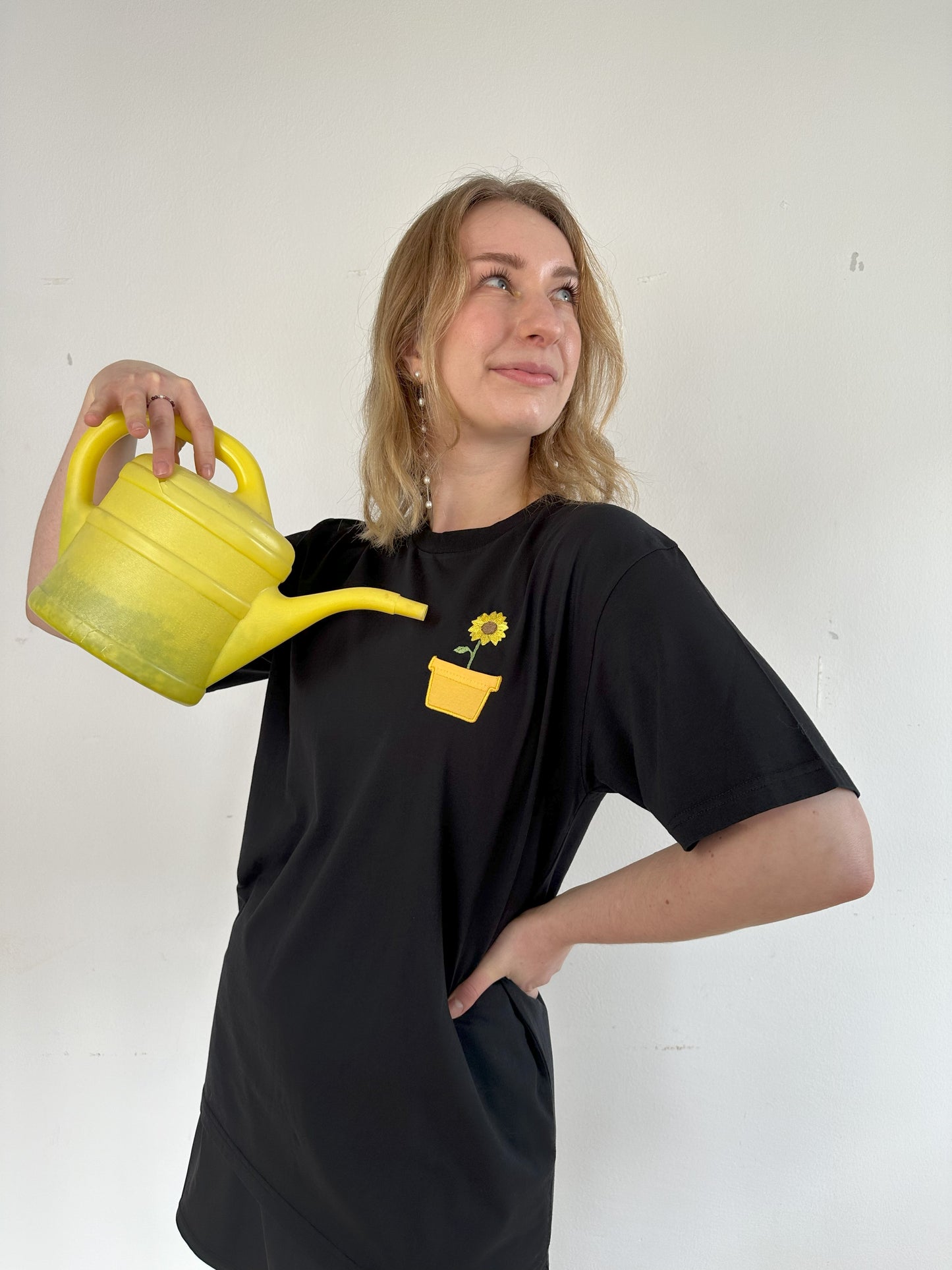 Sonnenblume im Brusttaschentopf