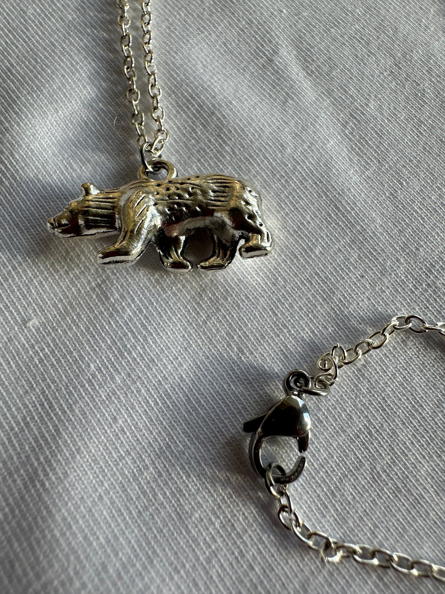 Eisbär silber Halskette