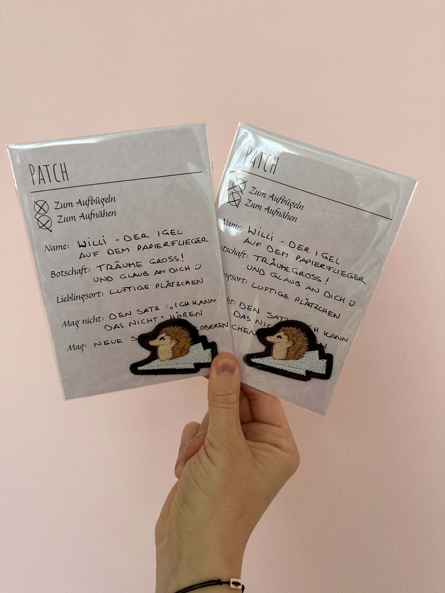 Patch Willi - Der Igel auf dem Papierflieger