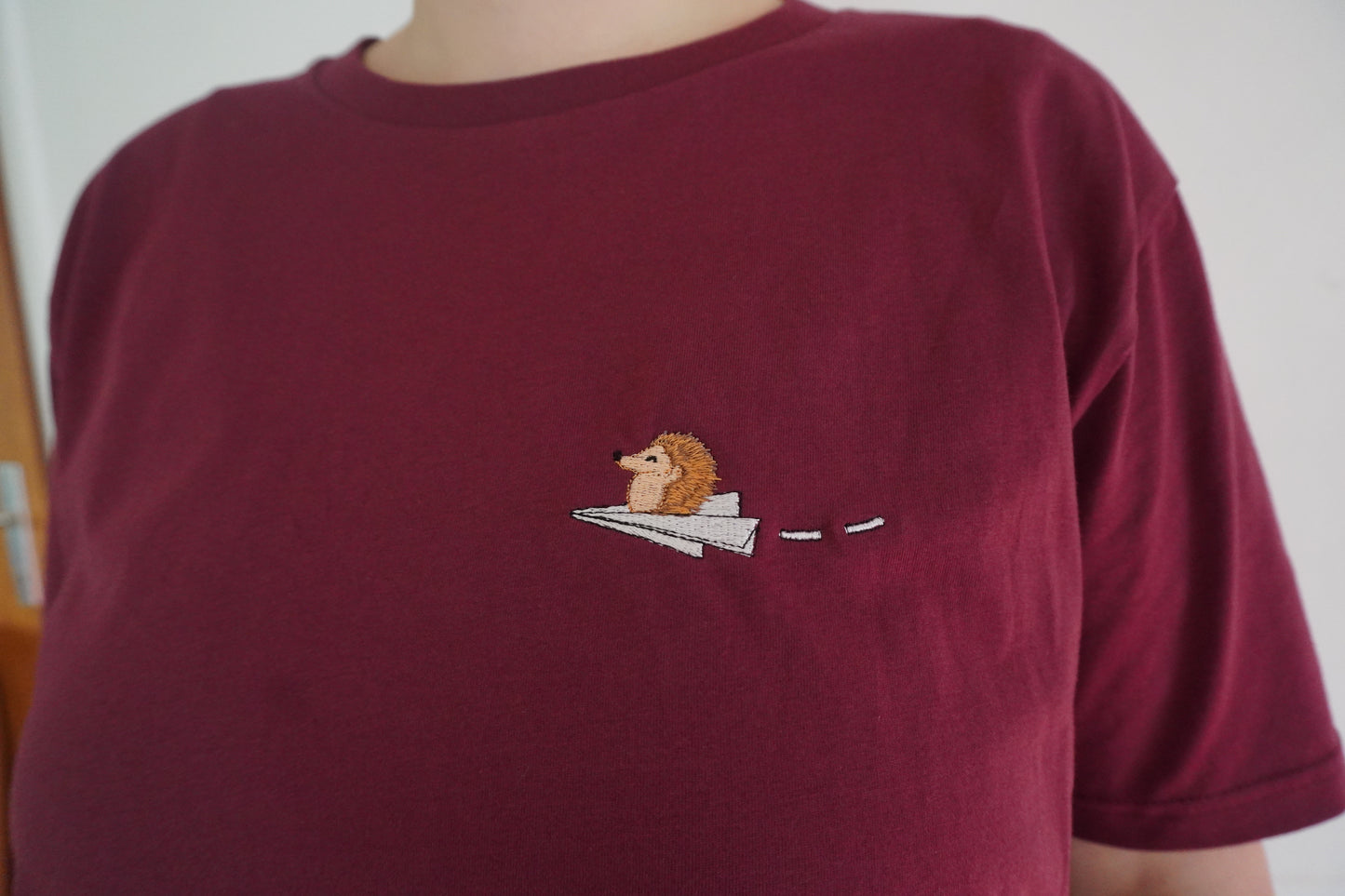 Igel auf Papierflieger