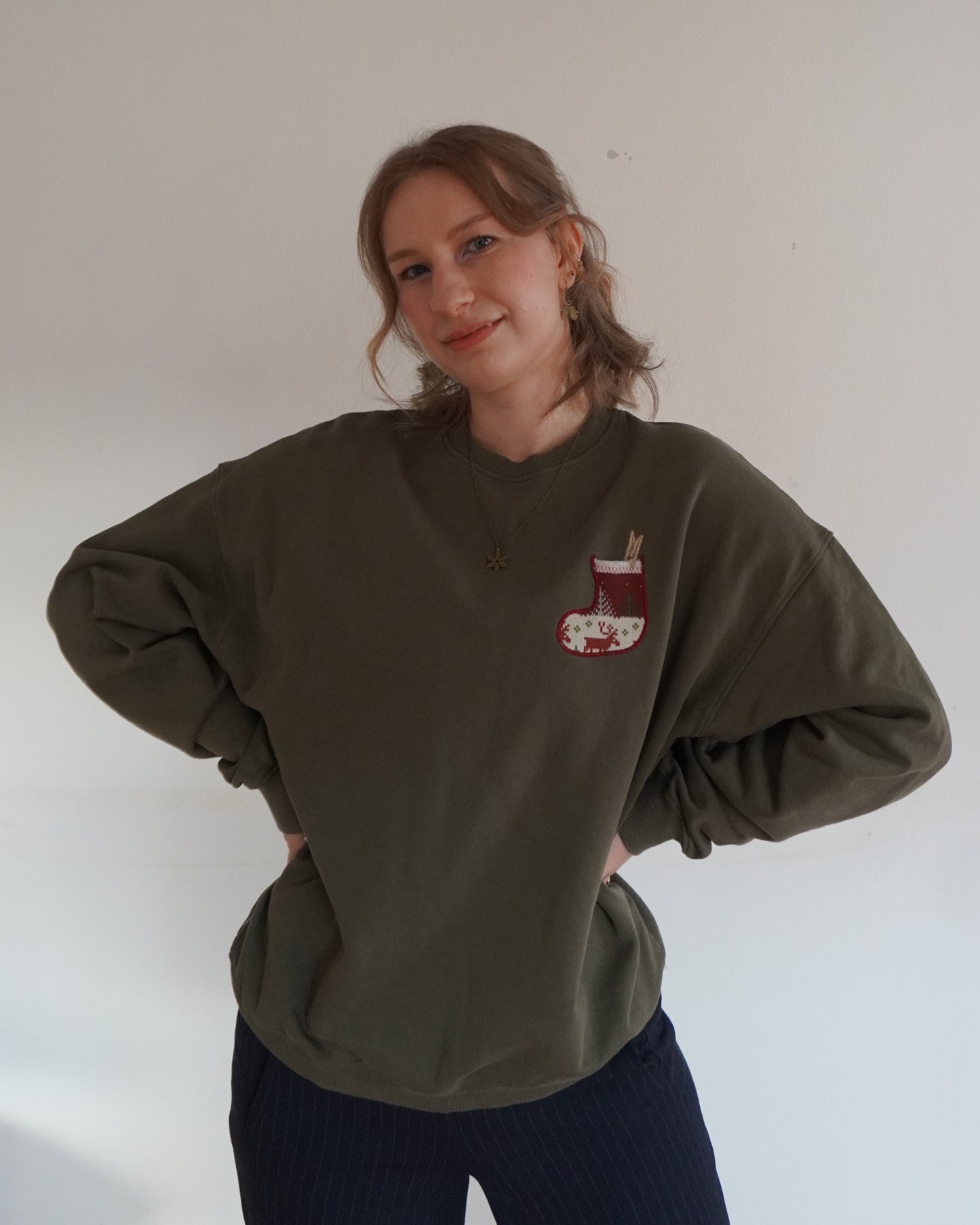 Weihnachtssocke - Brusttasche