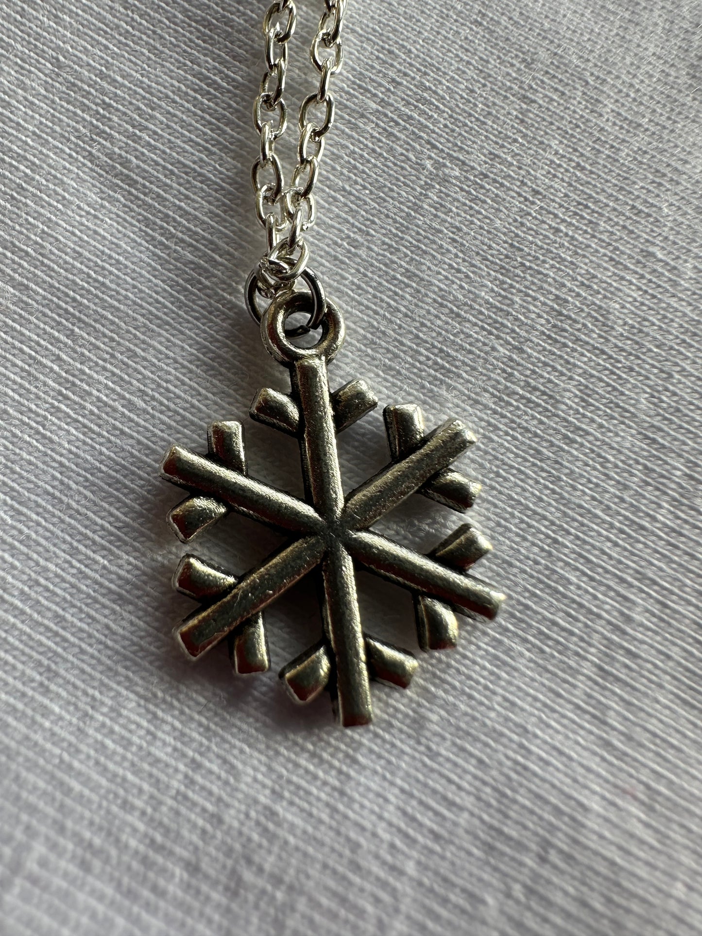 Schneeflocken silber Halskette