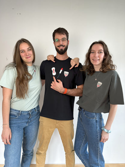 Menstruationstasse mit transparenter Brusttasche