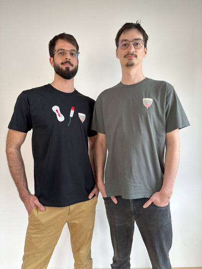 Menstruationstasse mit transparenter Brusttasche