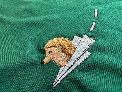 Igel auf Papierflieger