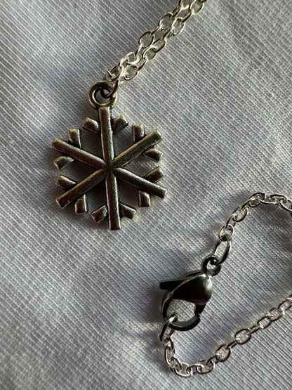 Schneeflocken silber Halskette