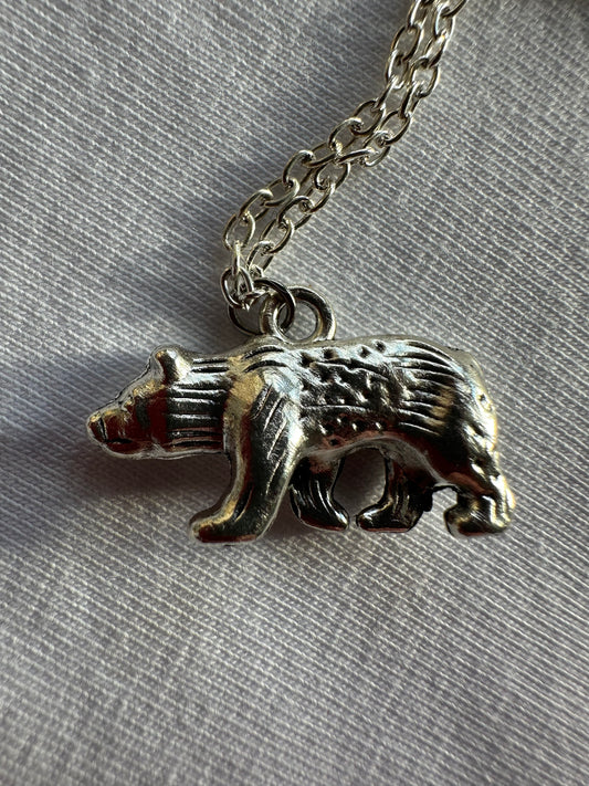 Eisbär silber Halskette