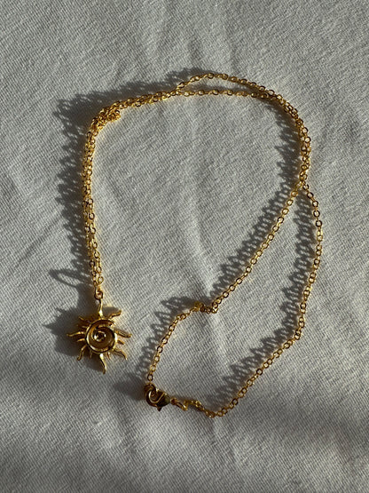 Sonne gold Halskette