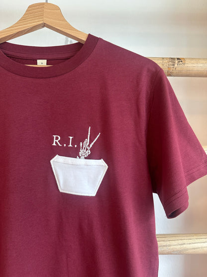 R. I. Peace mit Sargbrusttasche (Glows in the dark)