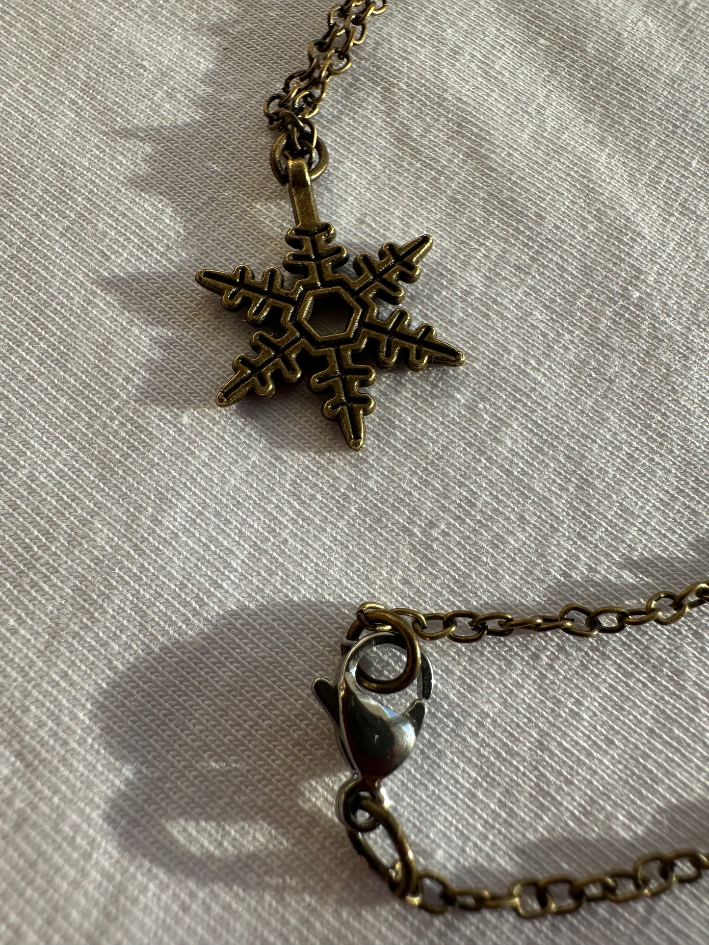 Schneeflocke bronze Halskette