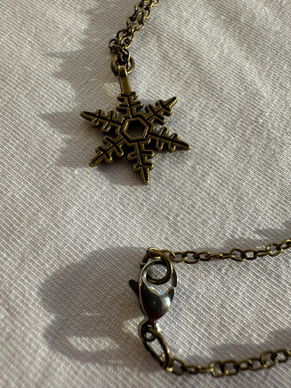 Schneeflocke bronze Halskette