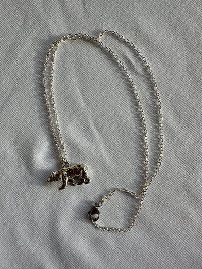 Eisbär silber Halskette