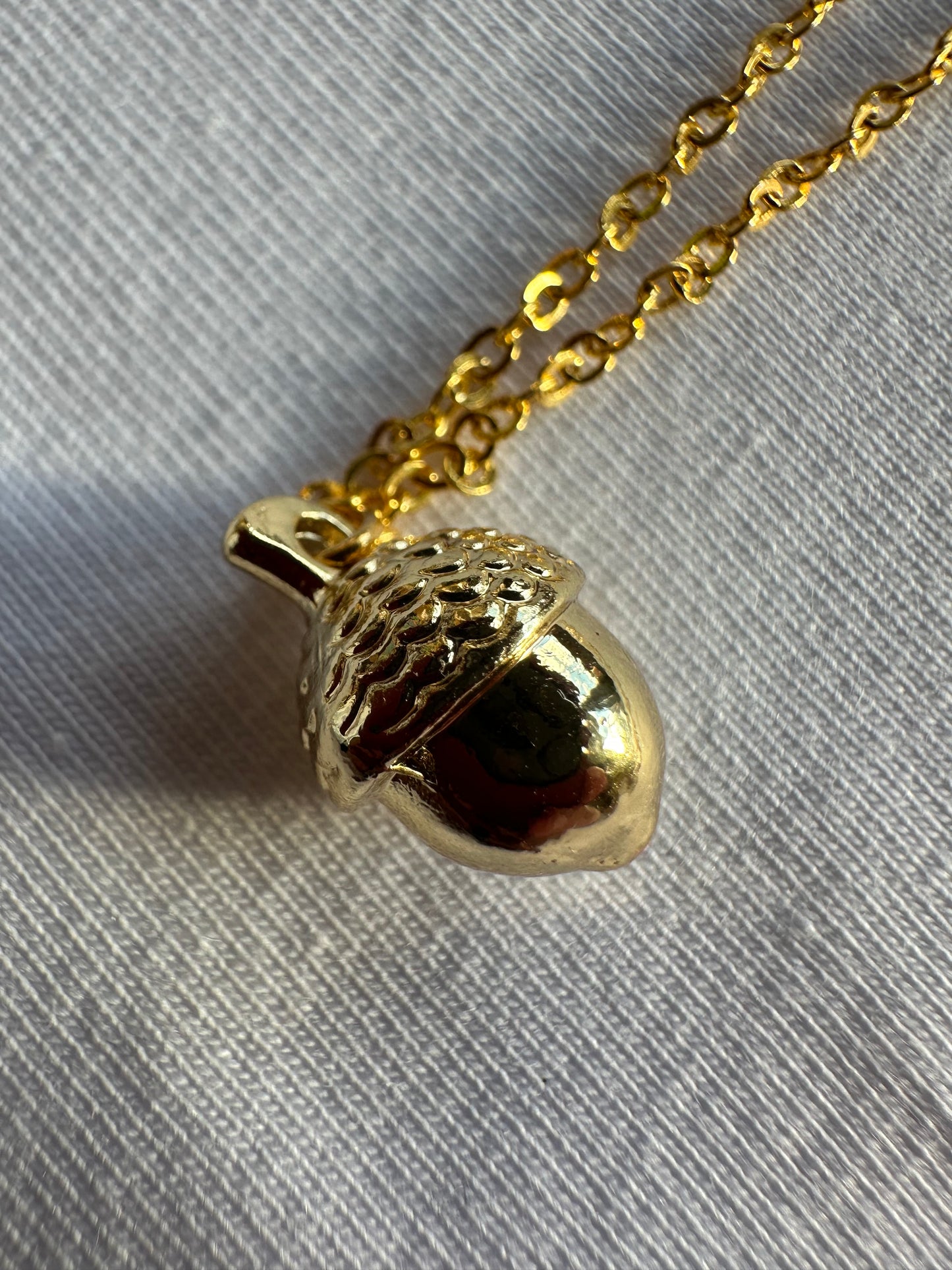 Eichel gold Halskette