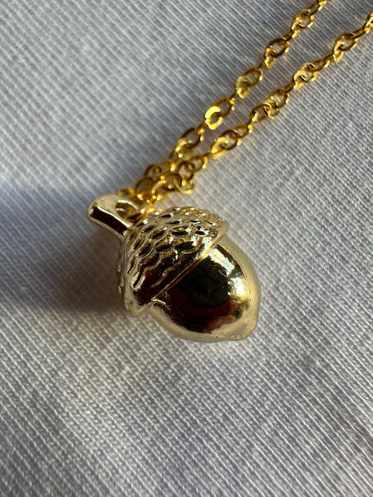 Eichel gold Halskette