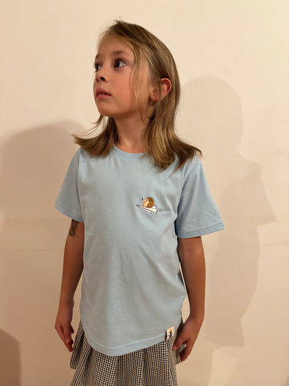 Igel auf Papierflieger