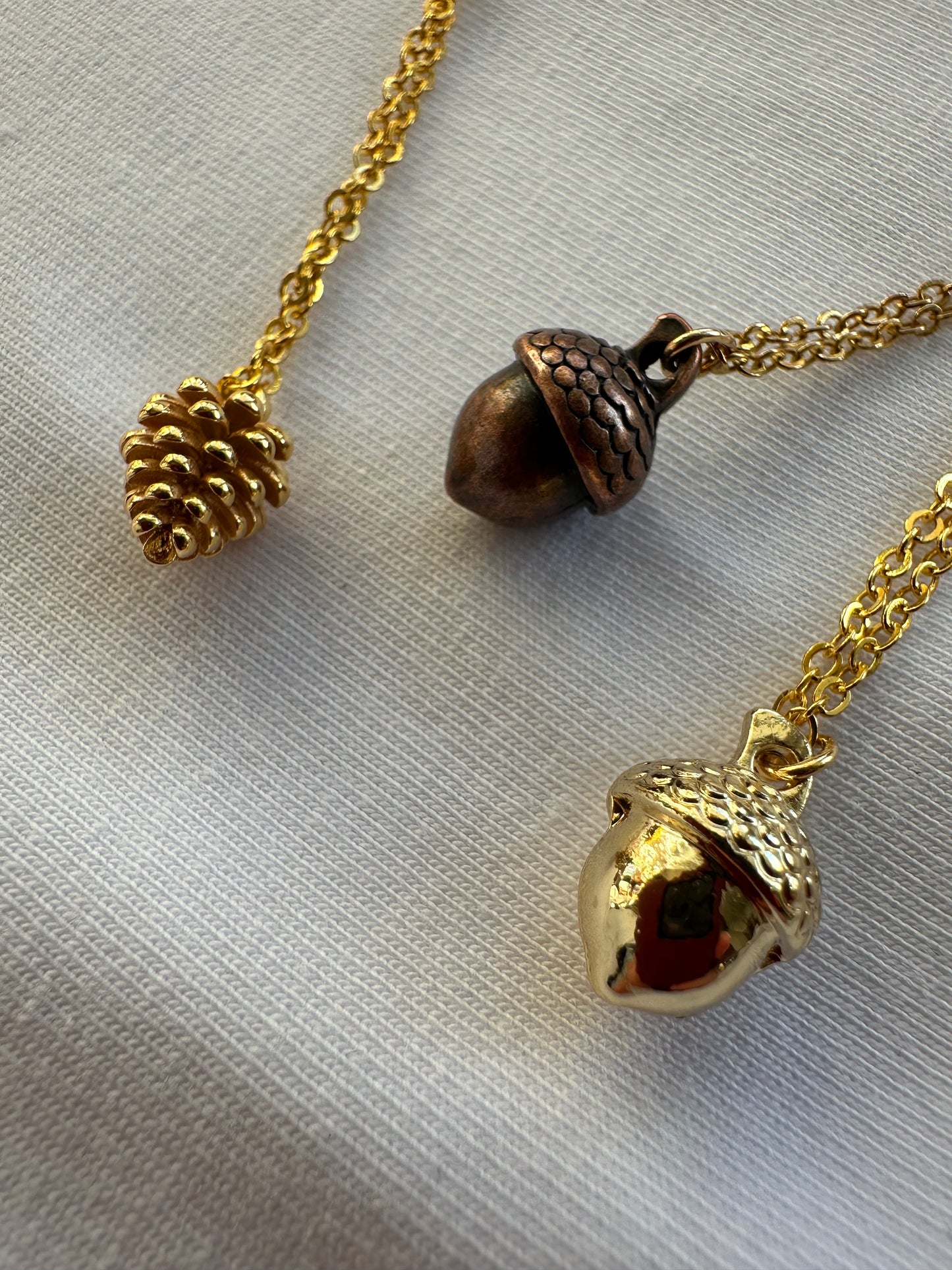 Tannenzapfen gold Halskette