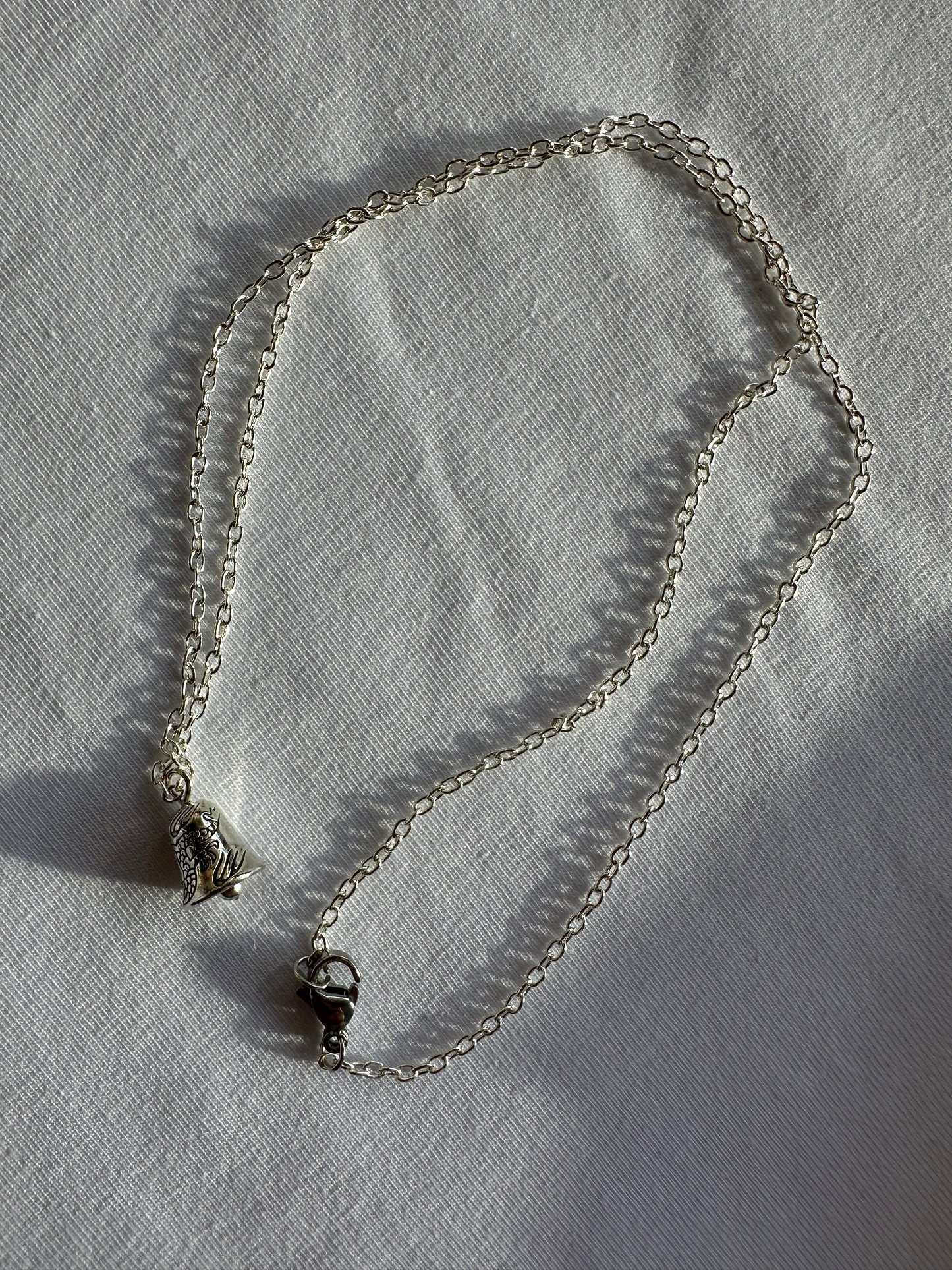 Glocke silber Halskette