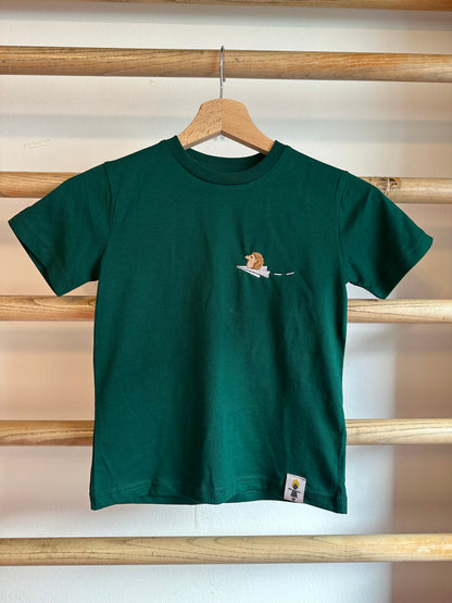 Igel auf Papierflieger