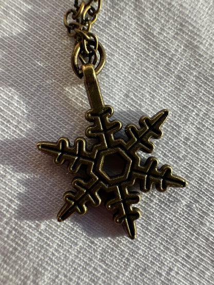 Schneeflocke bronze Halskette