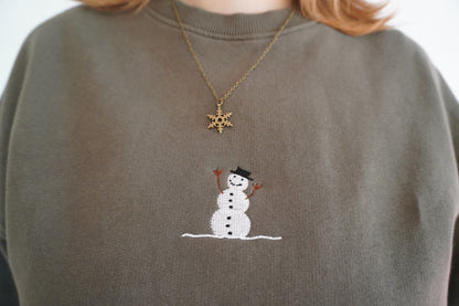 Schneemensch mittig (T-Shirt)