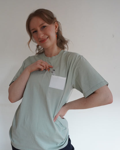 Schneemensch mit Brusttasche