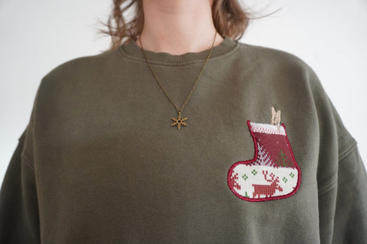 Weihnachtssocke - Brusttasche