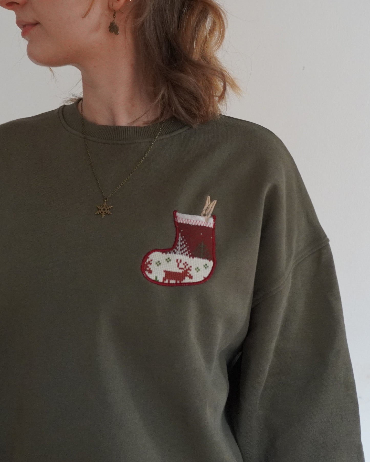 Weihnachtssocke - Brusttasche