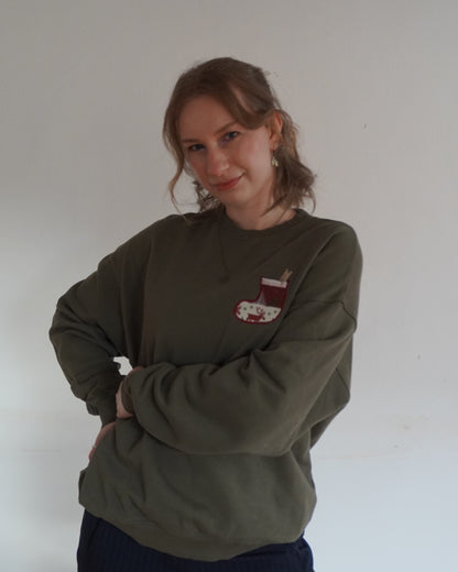 Weihnachtssocke - Brusttasche