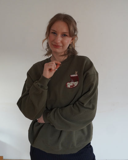 Weihnachtssocke - Brusttasche