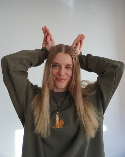 Eichhörnchen streckt sich