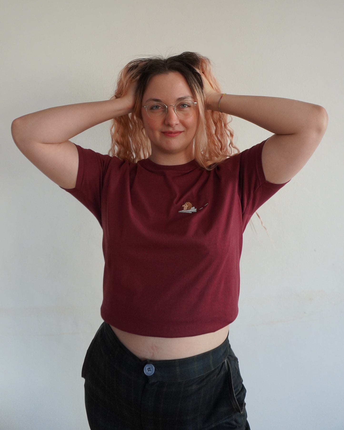 Igel auf Papierflieger