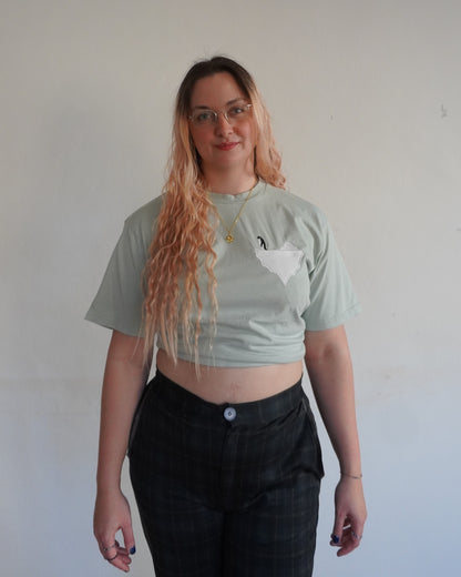 Pinguin auf Eisschollen-Brusttasche