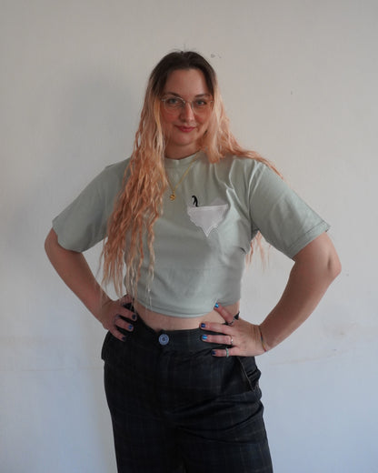 Pinguin auf Eisschollen-Brusttasche