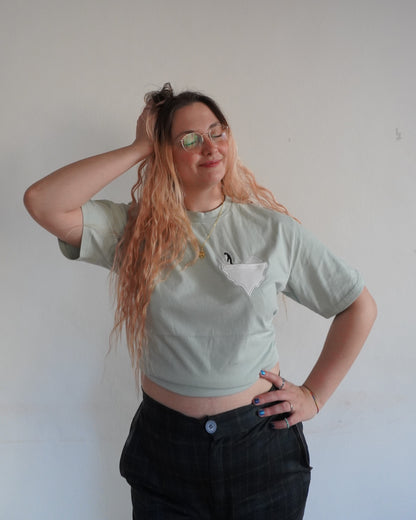 Pinguin auf Eisschollen-Brusttasche