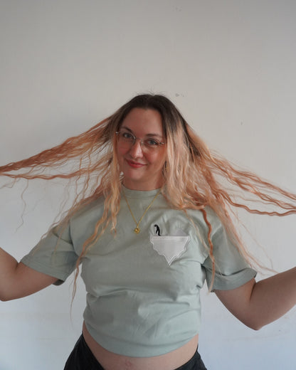 Pinguin auf Eisschollen-Brusttasche