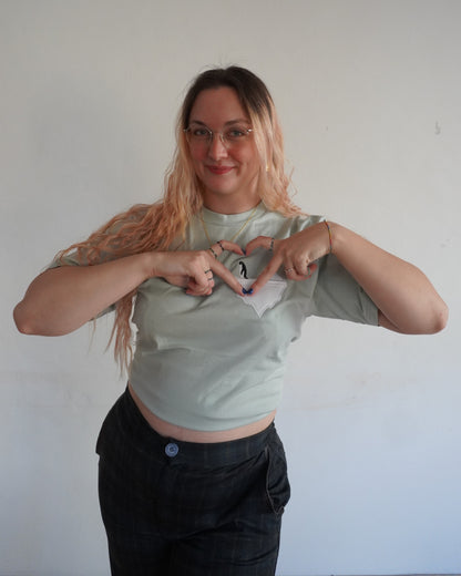 Pinguin auf Eisschollen-Brusttasche