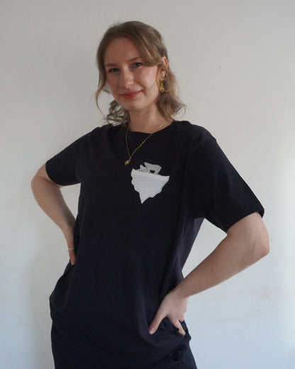 Eisbären auf Eisschollen-Brusttasche