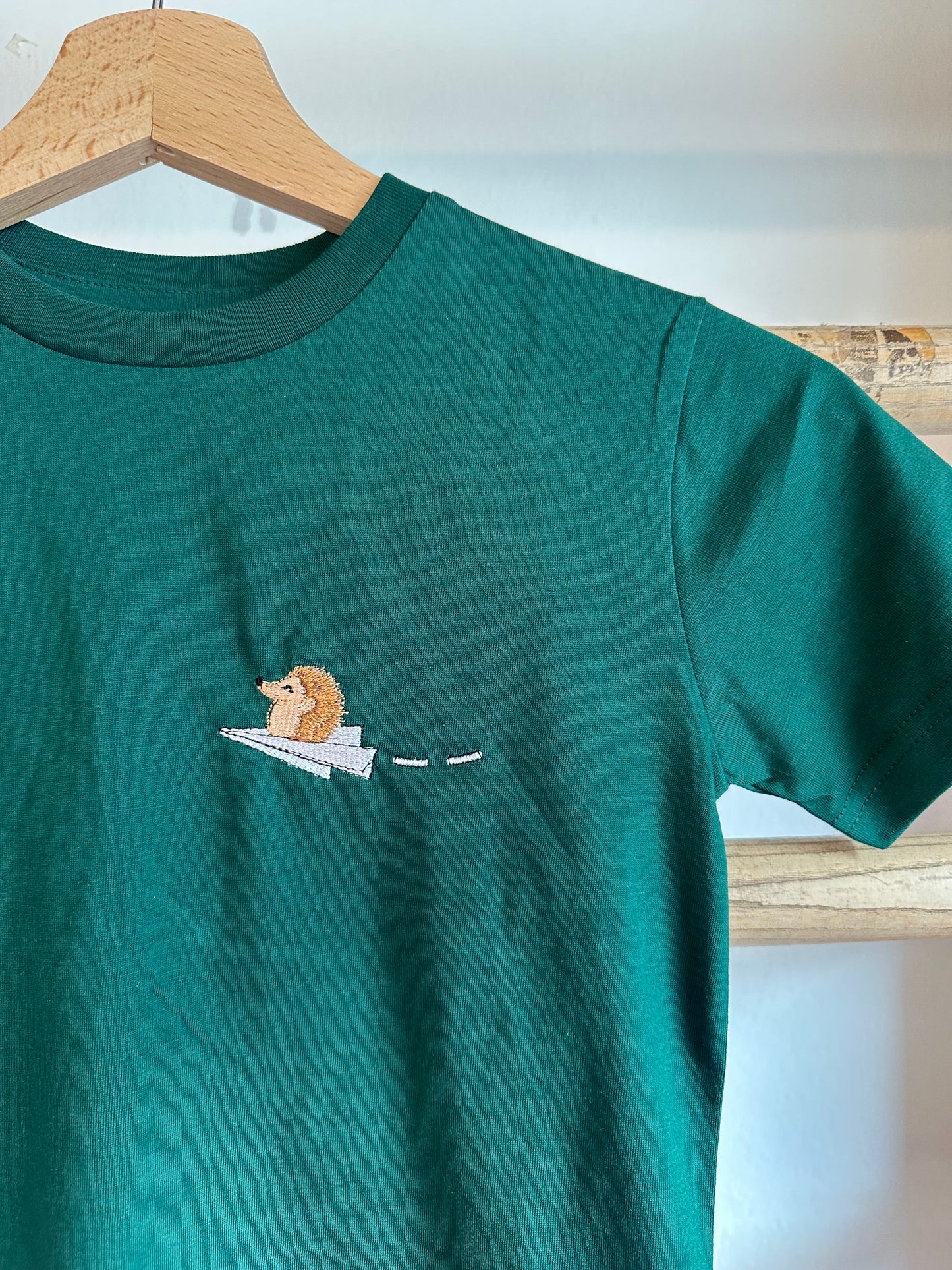 Igel auf Papierflieger