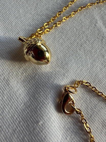 Eichel gold Halskette