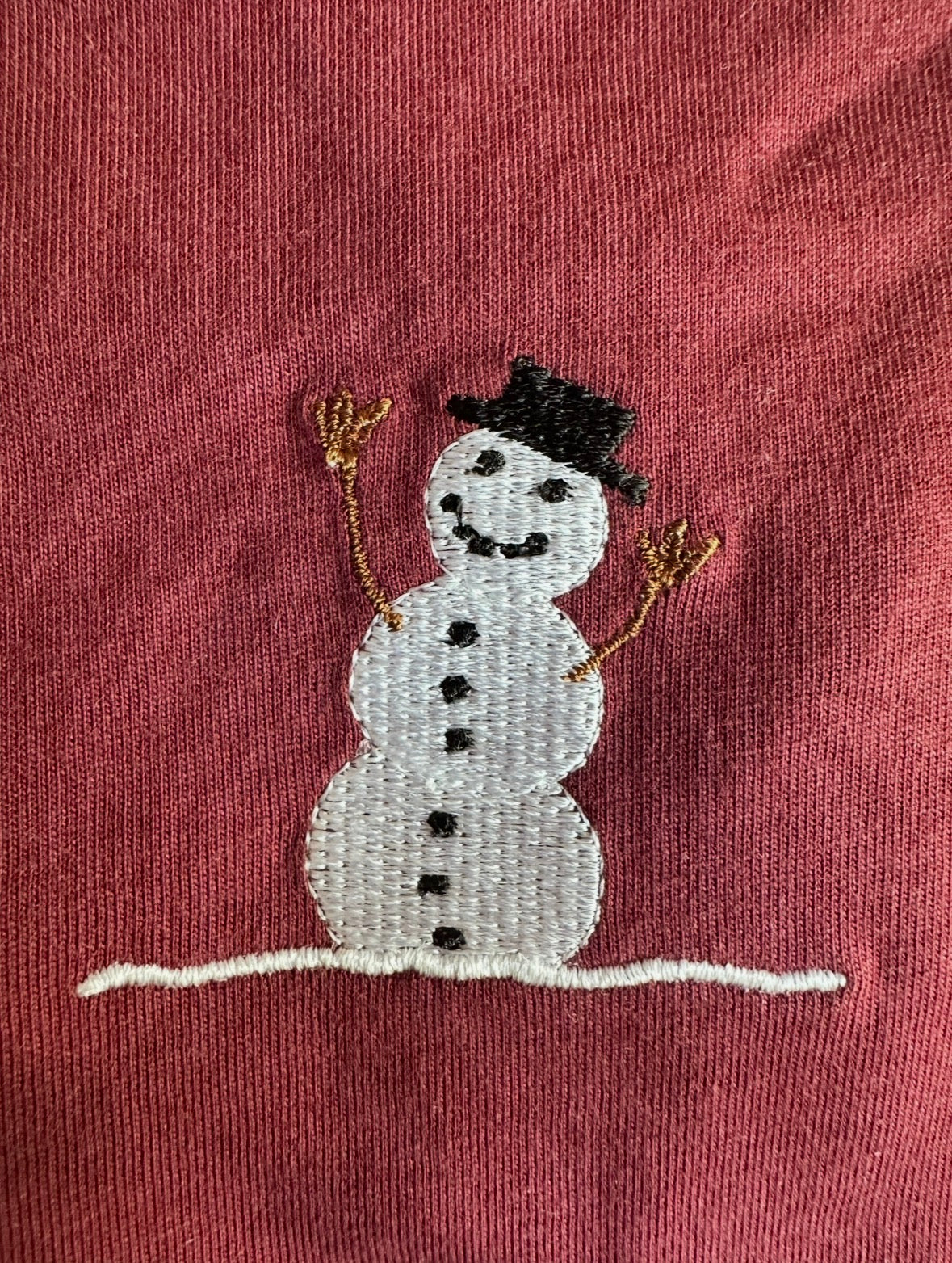 Schneemensch mittig